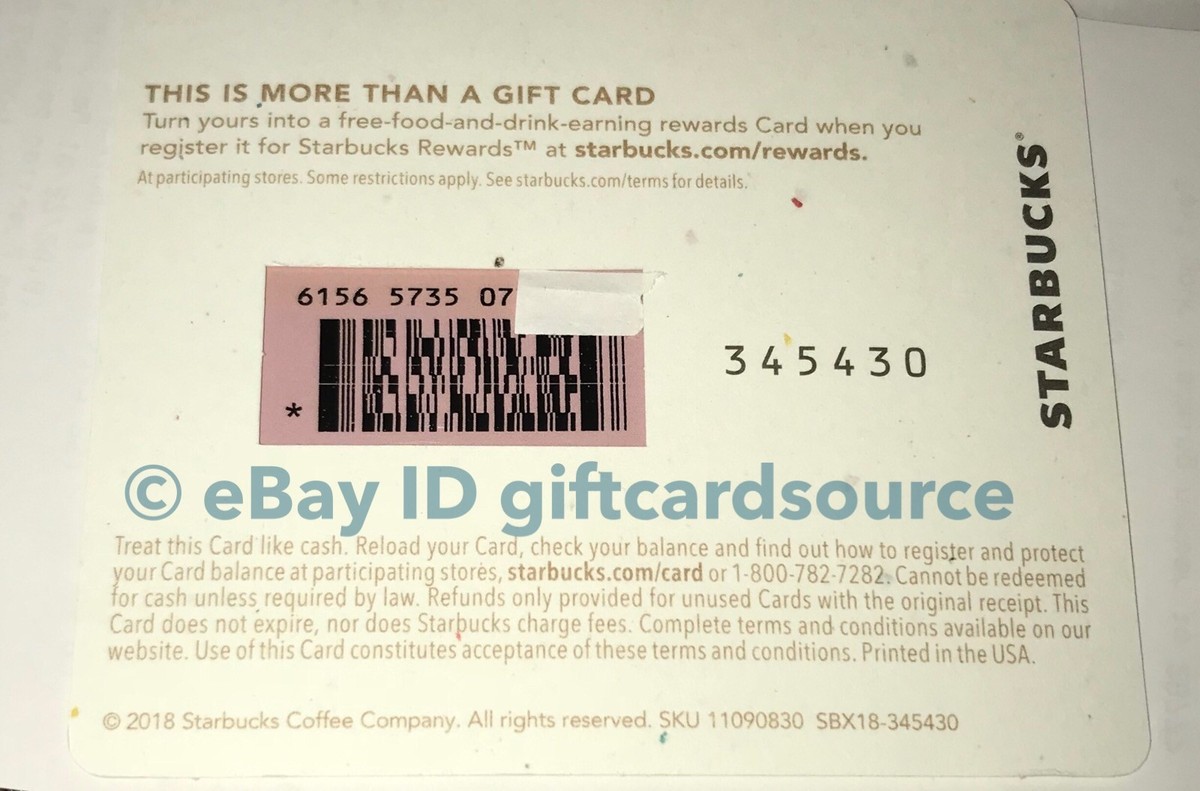 Starbucks Gift Card 2018 Fall BLUE Acorn Mini Black Star Asterisk