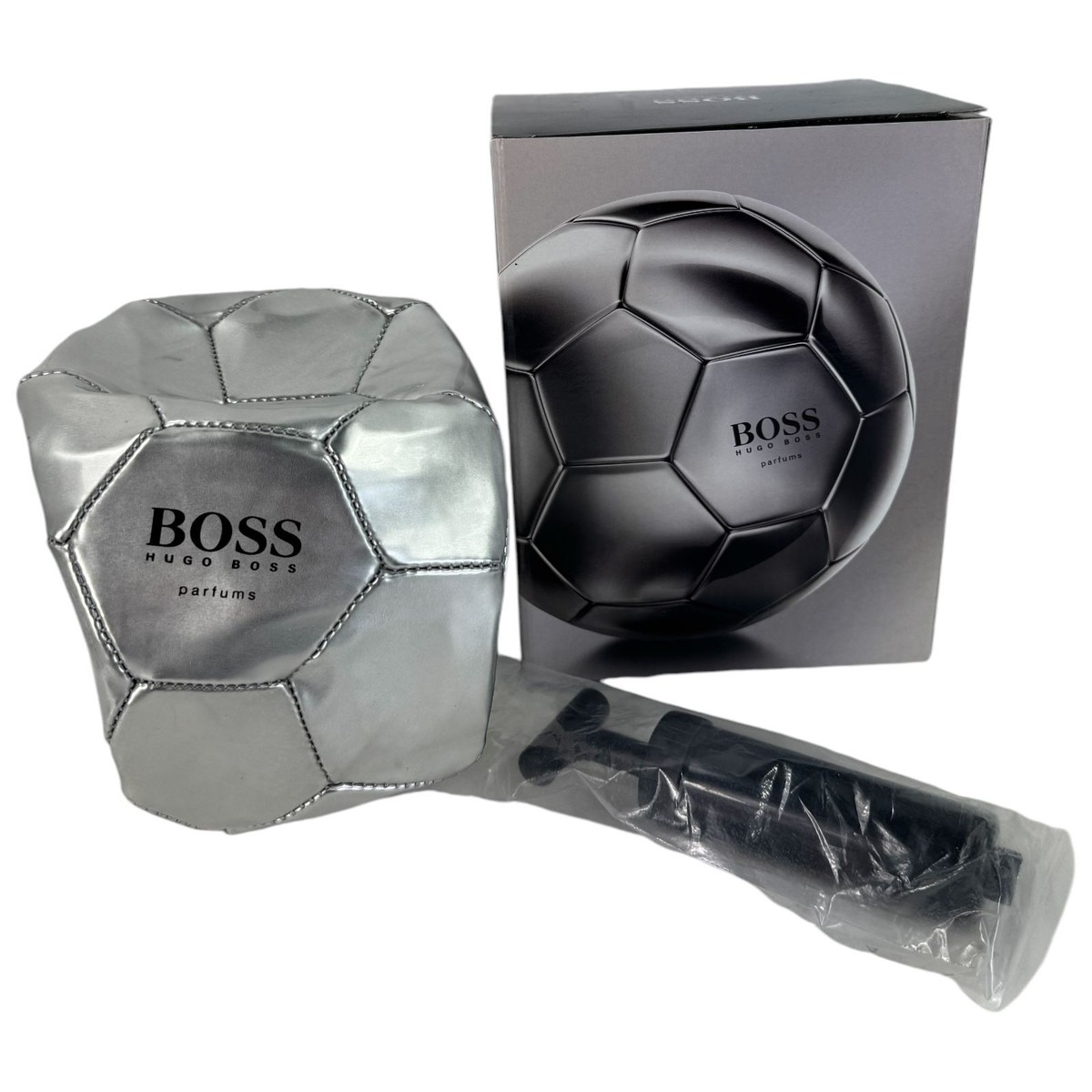 Hugo Boss Parfume Silver Black Logo Limited Edition Football Boxed