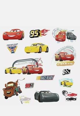 Disney Pixar CARS 3 MOVIE Wall Decals Lightening McQueen Mater Racing Decor  B-1