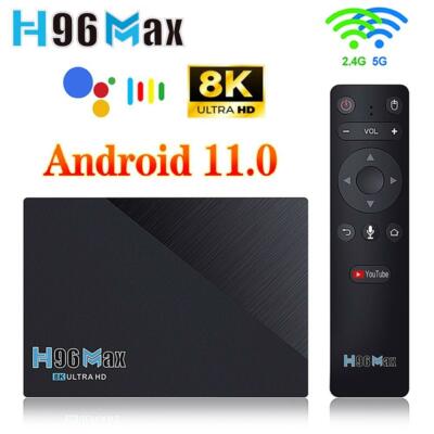 H96 Max RK3566 Android 11.0 TV Box 8G 128G 2.4G/5GHz Wifi 1000M 4K H.265 HDR Box