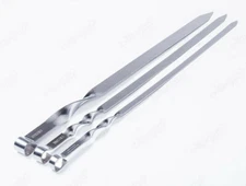 10 BBQ SKEWERS STAINLESS STEEL WIDE SHASHLIK KABOB KOFTA KHOROVATS FRIGARUI INOX