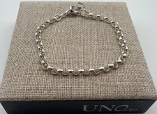 NEW Uno de 50 SER FASCINANTE Sterling Silver Plated Chain Bracelet