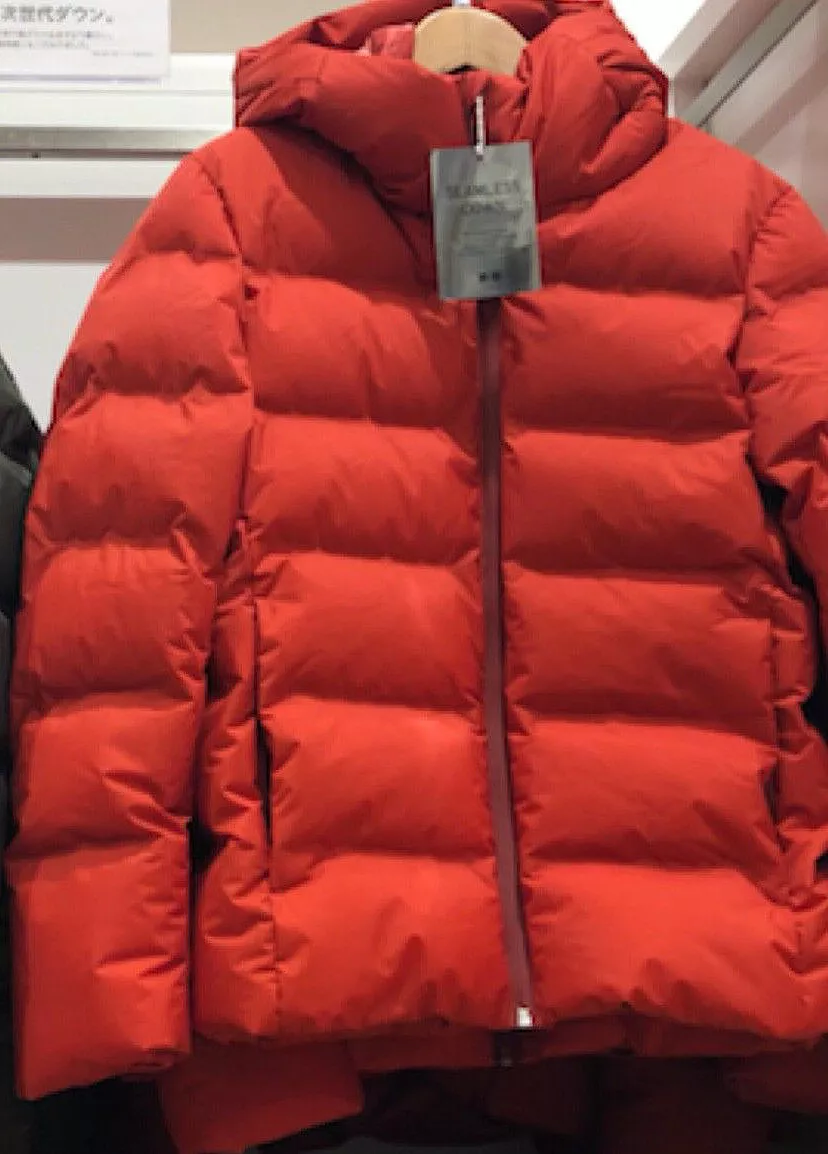 Uniqlo orange store puffer jacket