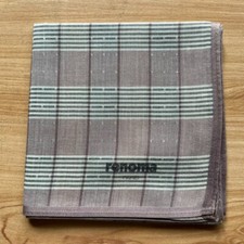HANDKERCHIEF VINTAGE GEOMETRIC PLAIN MEN'S POCKET SQUARE COTTON 18" D0570