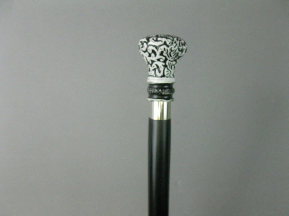 Mango de cabeza de hueso victoriano, bastón de madera, caña regalo para caballeros  Foto 3 de 4