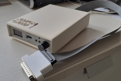 Amiga Gotek V3.42 External Ivory & GREY + 0.96 OLED + Rotary with DF1/ 23p Lead - Picture 6 of 7
