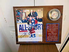 PETER FORSBERG PLAQUE WITH HOCKEY PUCK