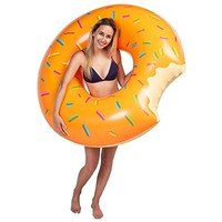 U.s. Pool Supply Giant 4 Foot Inflatable Donut Pool Ring Tube Float, Orange Are U.s. Pool Supply Giant 4 Foot Inflatable Donut Pool Ring Tube Float, Orange Are