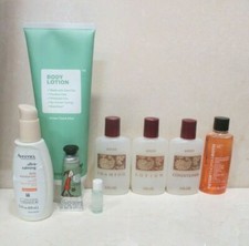 BODY LOTION, MOISTURIZER, TRAVEL BOTTLES, CLEANSING GEL, HAND CREAM LOT OF 6