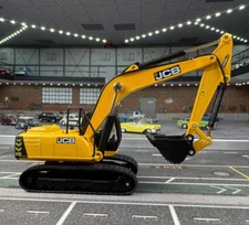 1:76 Yellow JCB Construction Excavator Digger Model Diecast Metal