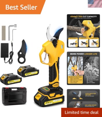 Lightweight Electric Pruning Shears, 1000W Brushless Motor & Ergonomic Design