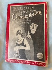 Outside the Law - Jacobsen movie tie-in paperback - Good - Lon Chaney mid 1920s