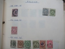 BELGIUM: Fine collection of 190 stamps 1883 to 1950 issues  on 10 album leaves