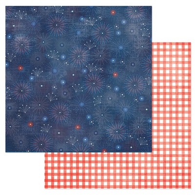Flags And Frills Double-Sided Cardstock 12''X12''-Fireworks
