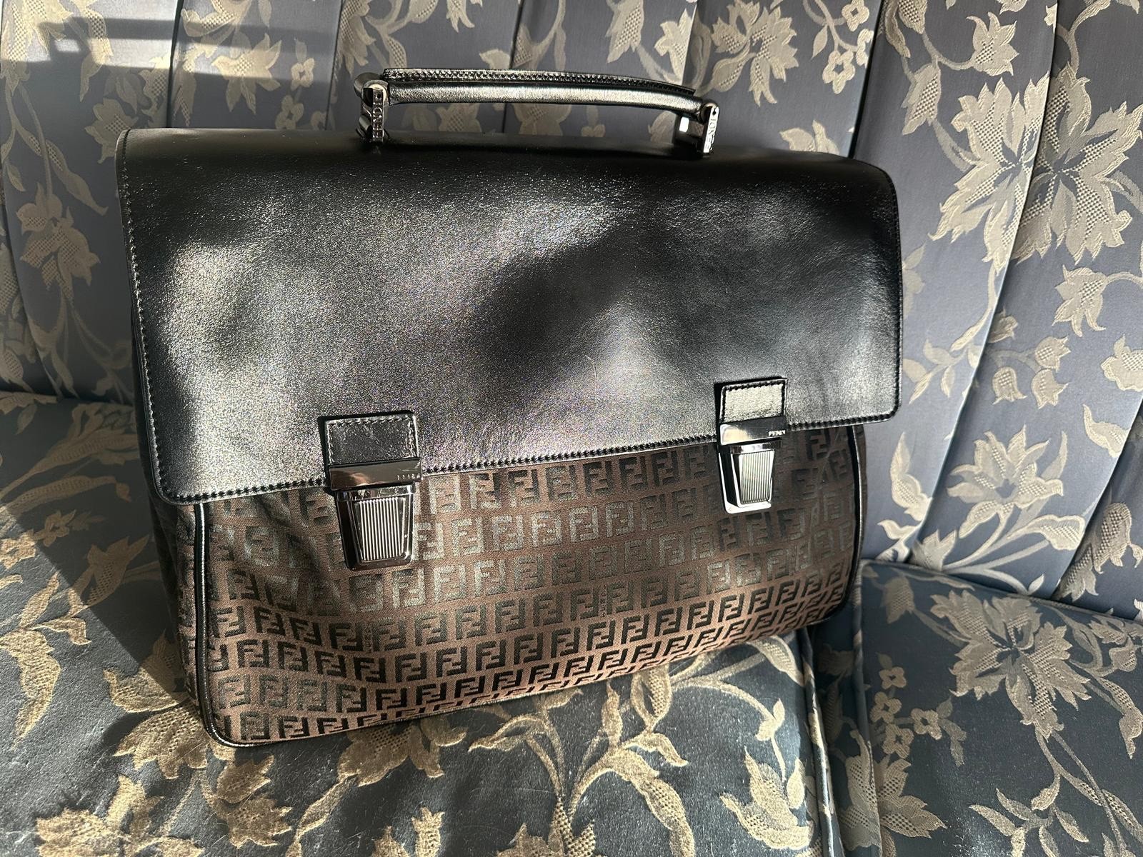 Fendi Zucca Leather Briefcase