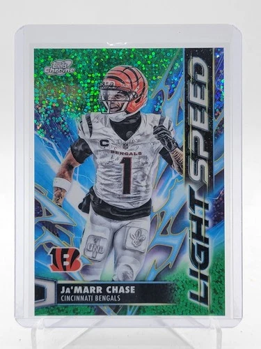 JA'MARR CHASE 2025 TOPPS COSMIC CHROME LIGHT SPEED GREEN SPACE DUST /75 Q4060
