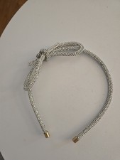 Silver Glitter Rope Bow Headband