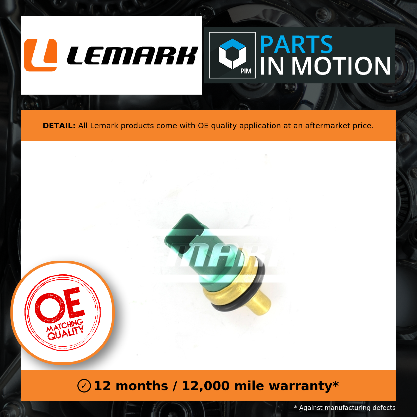 Coolant Temperature Sensor LWS058 Lemark Sender Transmitter 9632562080 1204700 - Image 36