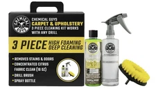 	Chemical Guys Foaming Citrus Fabric Clean & Drill Brush Kit - High-Foaming S...