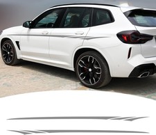 Car Body Side Door Stickers Universal Vinyl DIY Modified Sports Racing Grey
