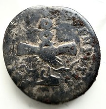 Domitian as Caesar (AD 69-81) AR Denarius / Clasped Hands with Legionary Eagle