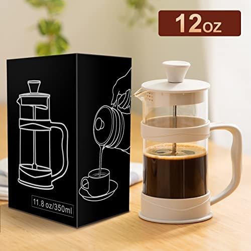 Stainless Steel French Press Coffee Maker 12 oz Travel