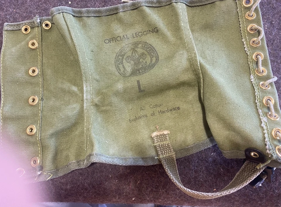 VINTAGE OFFICIAL BOY SCOUT LEGGINGS LARGE - Image 3 of 3