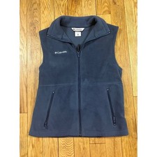 Columbia Fleece Vest Youth Size 18/20 Blue Full Zip Sleeveless