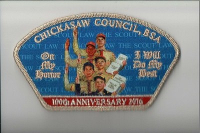 Chickasaw Council 100th Anniversary CSP ''On My Honor''