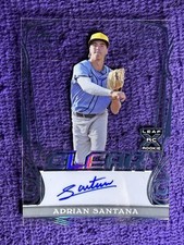 2023 Leaf Trinity Baseball Clear Auto Platinum Adrian Santana XRC 17/49