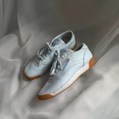 Reebok Retro Gum Rubber Blue Trainers Sneakers 6.5 Low Top 80s Vintage Style
