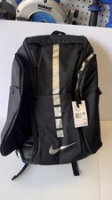 Nike Elite Backpack Black BA5554-011 2,320 cu in Fits 15" Laptop Zip Straps