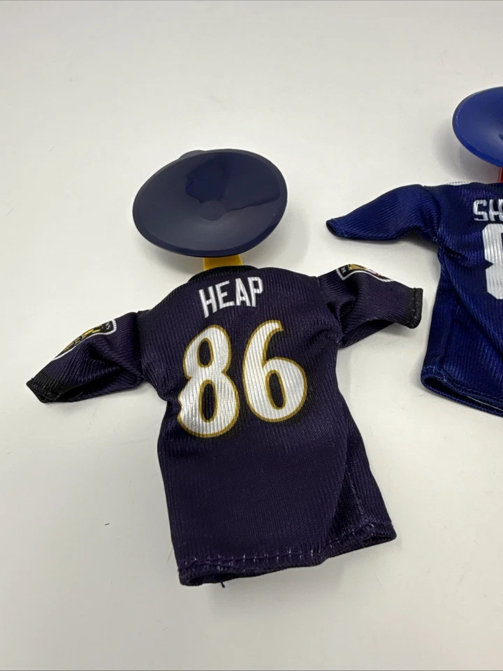 Burger King 2007 Lote de 3 Mini Camisetas NFL - Ward, Heap & Shockey con Ventosa Foto 2 de 4
