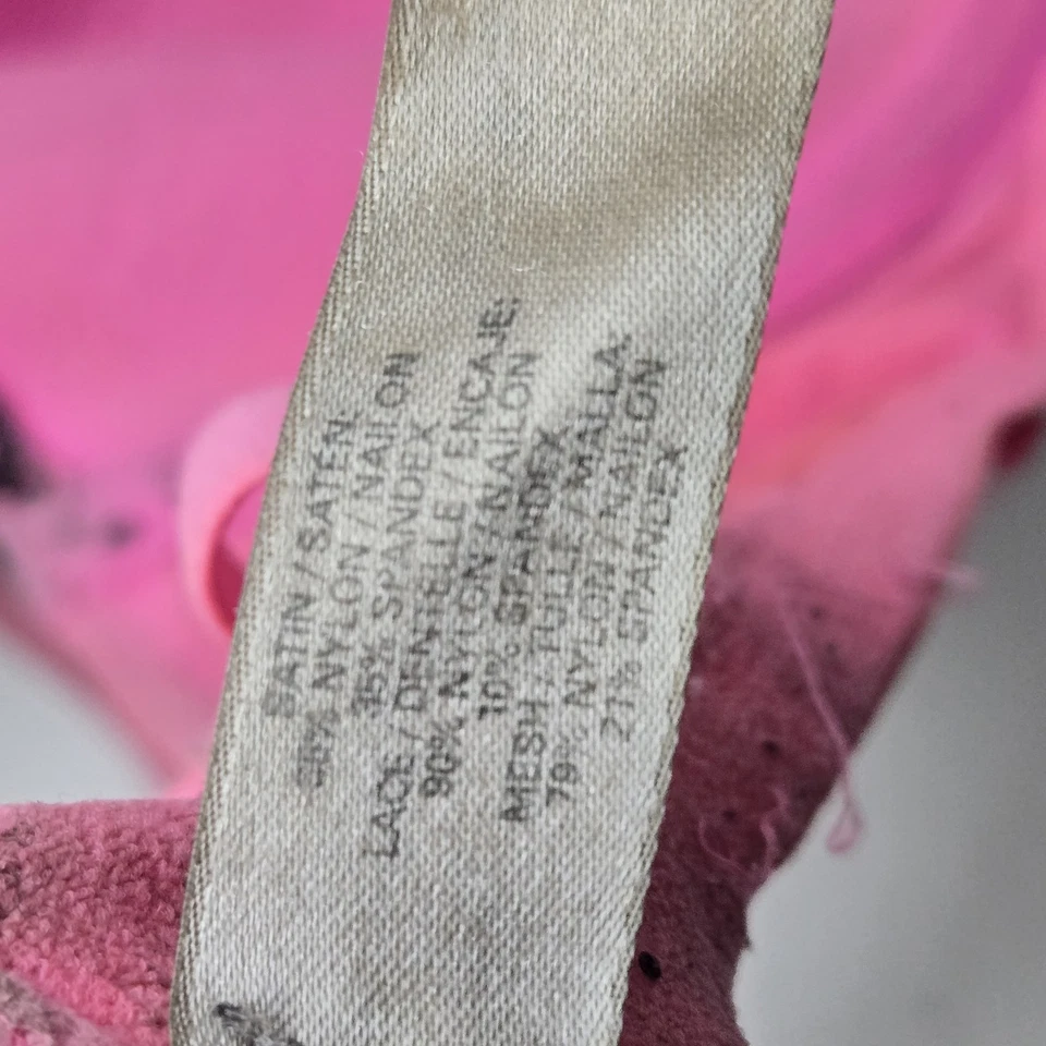 Sujetador Victoria's Secret ROSA Mujer 36DD Rosa Caliente Encaje Balconette Con Aros Foto 3 de 4