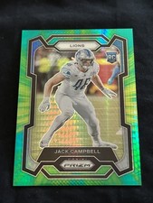 2023 Panini Prizm Hyper Refractor Jack Campbell Rookie Card 169/175 Lions RC. rookie card picture