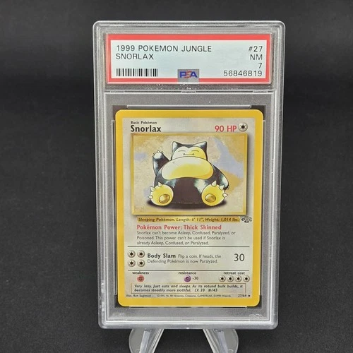 1999 Pokemon Jungle #27 Snorlax PSA 7 NM Regular Non Holo