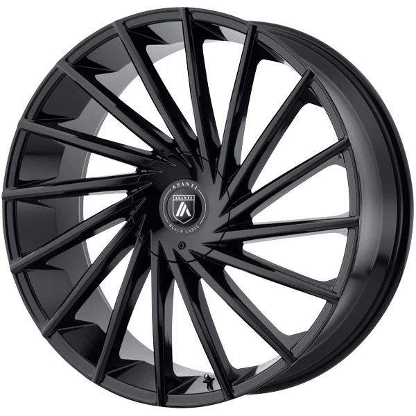 Asanti ABL-18 Matar 22x9 5x4.5"/5x5" +30mm Gloss Black Wheel Rim 22" Inch - Imagem 3 de 4