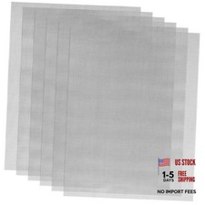6Pcs Stainless Steel Metal Mesh Screen,Plastic Welding Mesh  Silver  