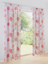 Vorhang weiß 245x135cm HEINE Dekostore 1tlg. Uniband rot (4) UVP:39,99€  1.9069