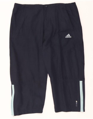 ADIDAS Herren Straight Capri Hose W36 L20 Navy Blau Baumwolle DE94