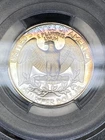 1992-S PCGS PR69 DCAM Silver Washington Quarter w/ Beautiful Rainbow Rim Toning
