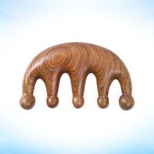 Meridian Massage Comb Wooden Green Sandalwood Five Teeth Rake Hair Tool