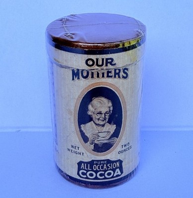 Vintage 1930s OUR MOTHER'S All Occasion Cocoa Powder 2 oz. SAMPLE SIZE Container