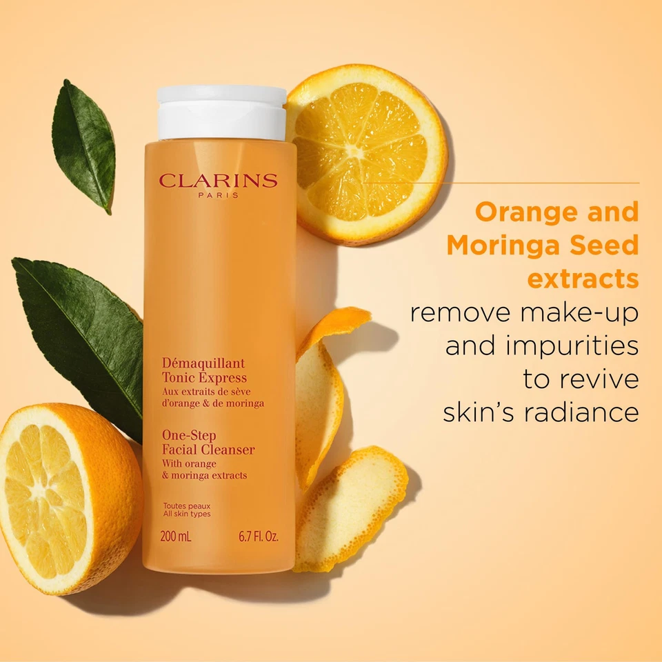 Limpiador facial Clarins One-Step con extracto de naranja 6,8 onzas Foto 3 de 4
