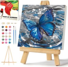 Paint by Numbers Kit for Adults with Frame, Butterfly Paint by Number for Adults