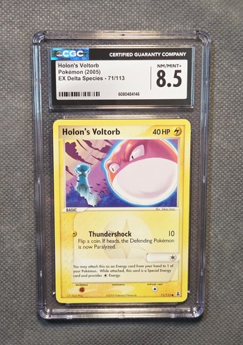 CGC 8 5 NM MINT Holon s Voltorb 71 113 EX Delta Species 2005 Pokemon cgc-8-5-nm-mint-holon-s-voltorb-71-113-ex-delta-species-2005-pokemon