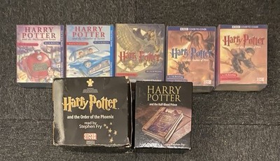 Harry Potter Audio Book Cassette Tape Bundle  - Stephen Fry - Books 1-6