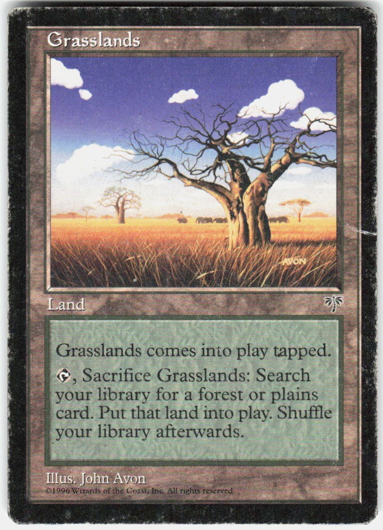 Grasslands Uncommon Mirage Magic: The Gathering Heavily Played
