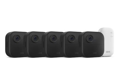 Blink Outdoor 4 (4th Gen) Battery Powered System w/ Sync module 5 camera System
