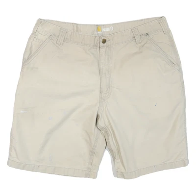 Shorts Carhartt Pour Hommes Beige Détente Ajustée Casual XL W40 Mélange De Coton - Photo 1/4